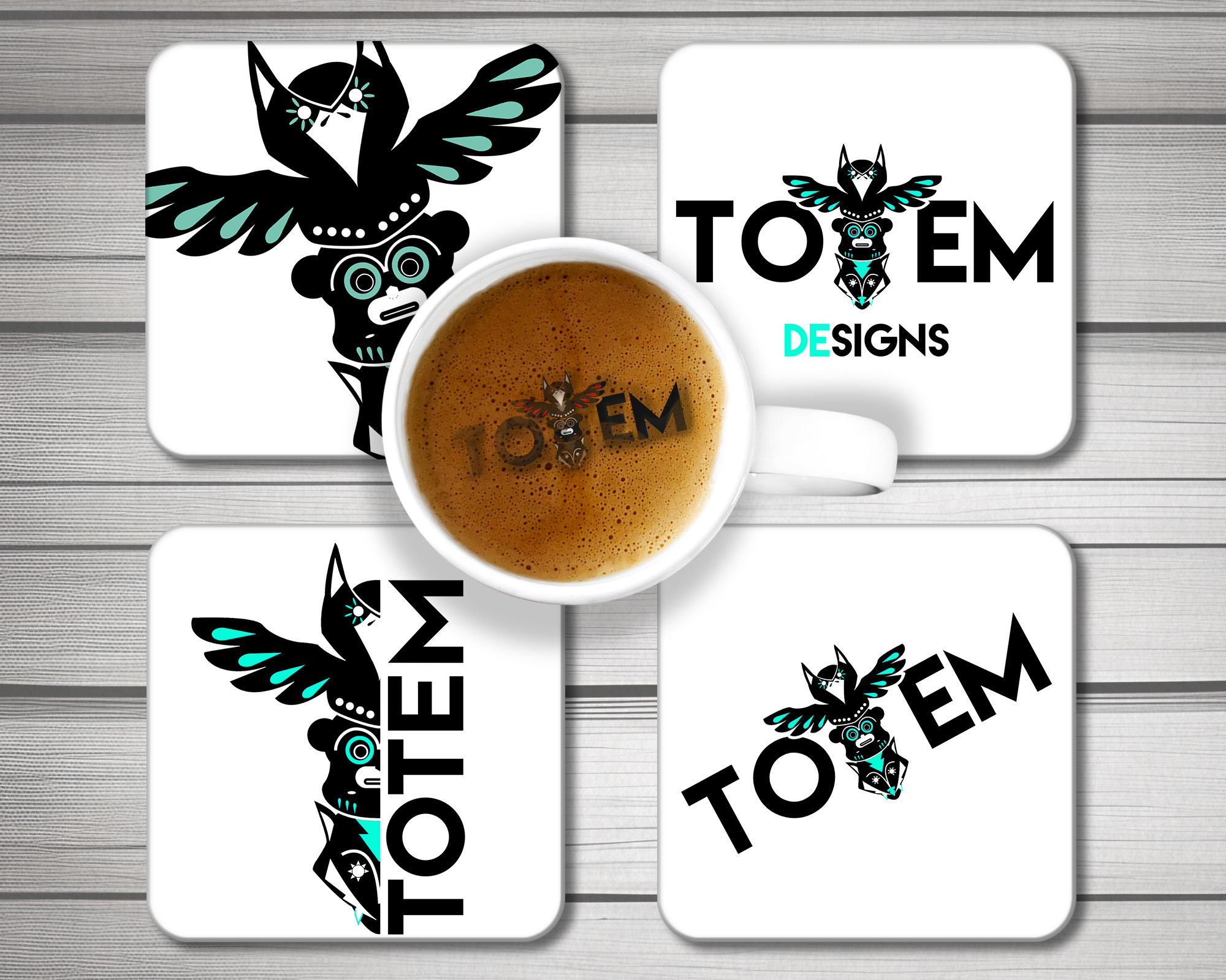 Bespoke business drink coasters featuring your artwork