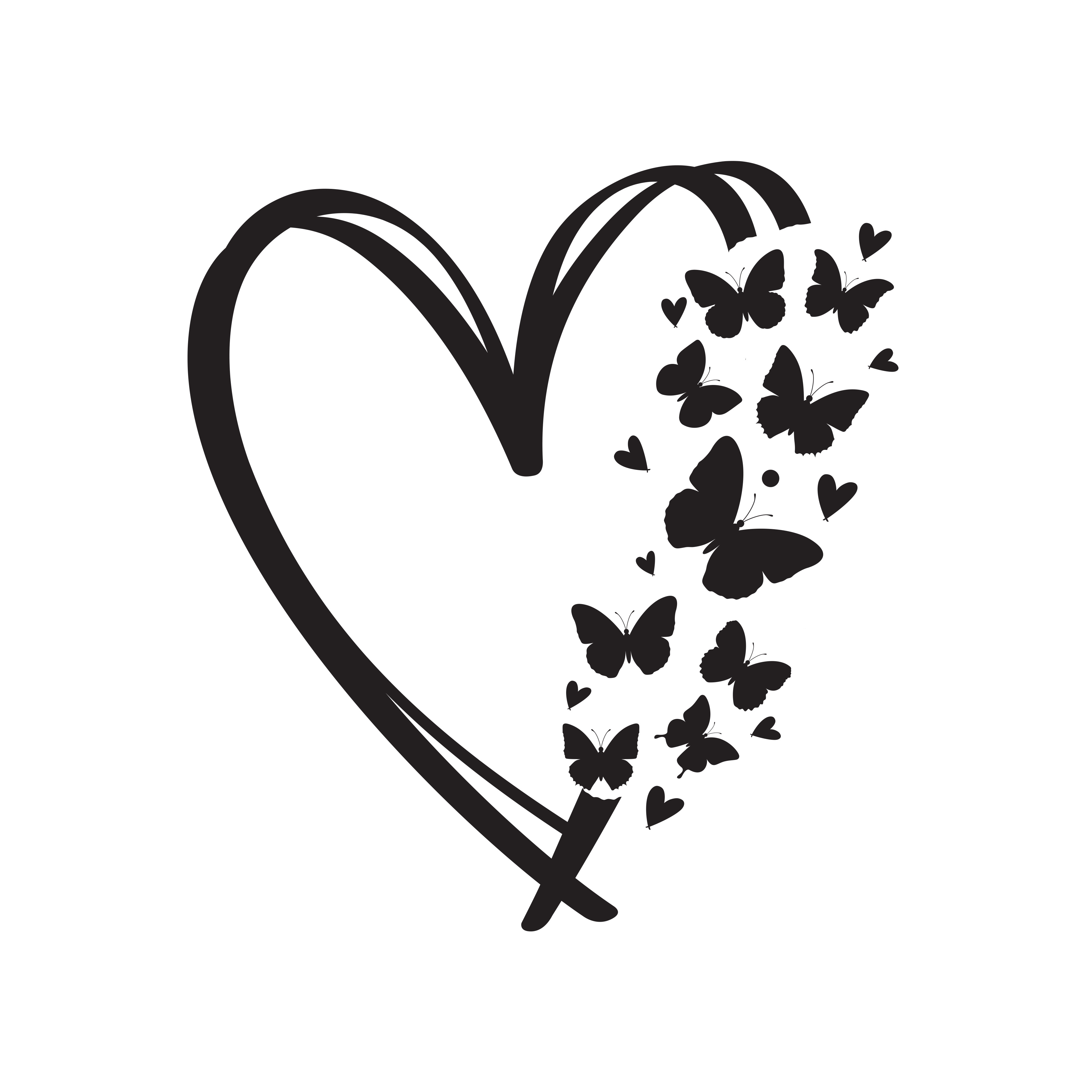 Butterfly Heart vehicle sticker
