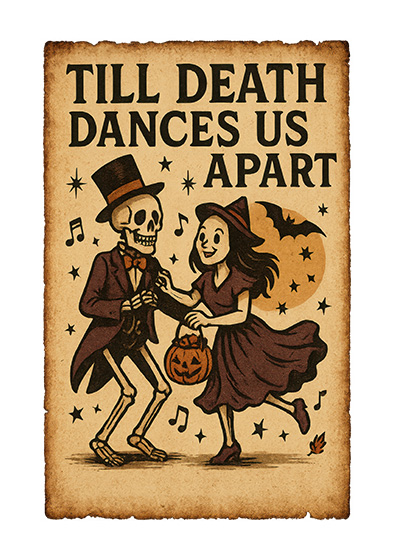 Till Death Dances Us Apart Halloween Poster