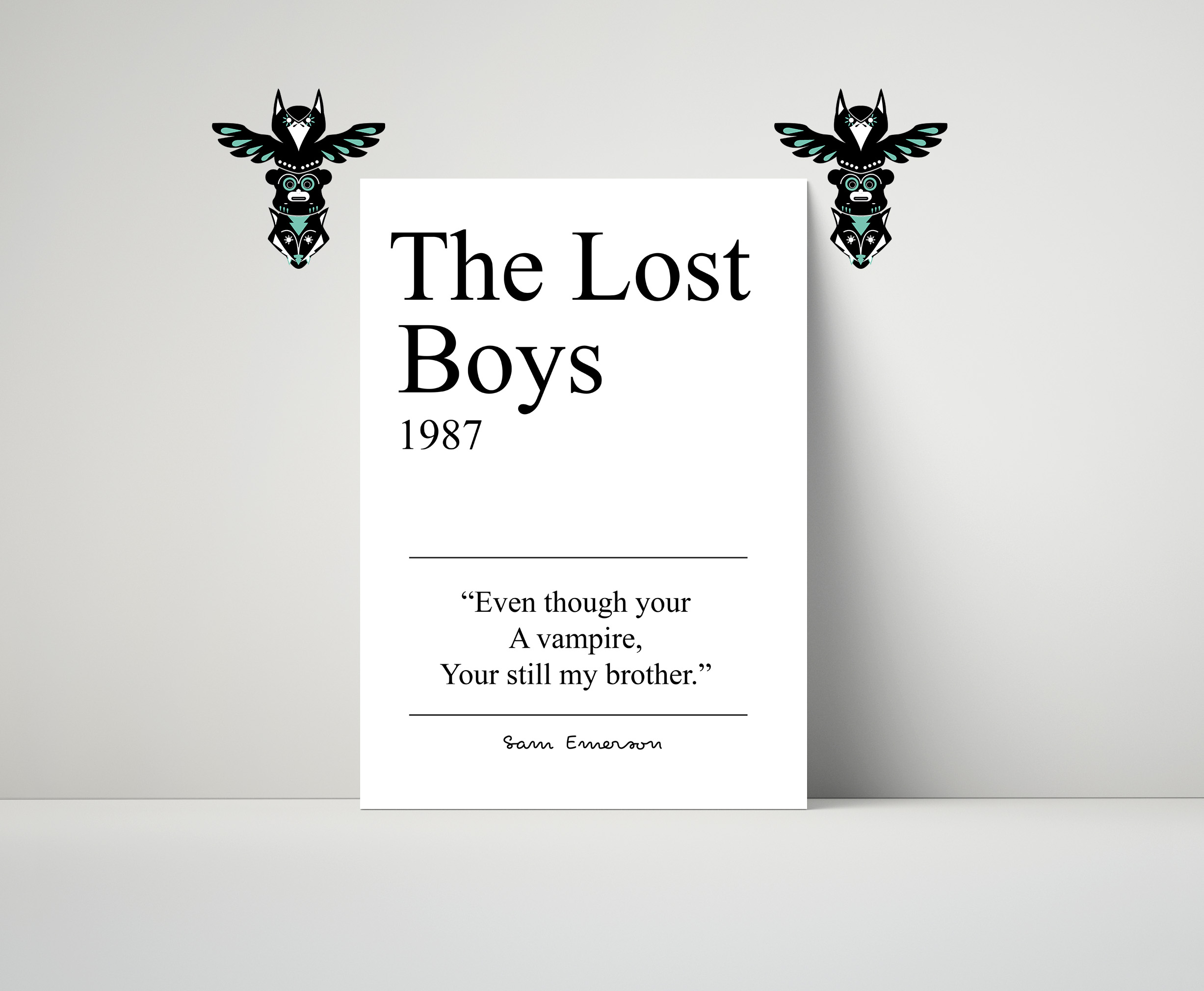 The Lost boys A4 card print 