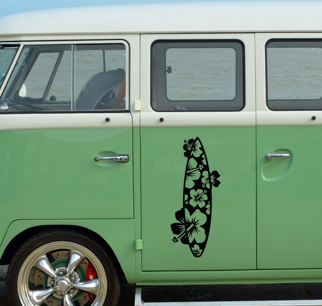 surfboard / Flower sticker