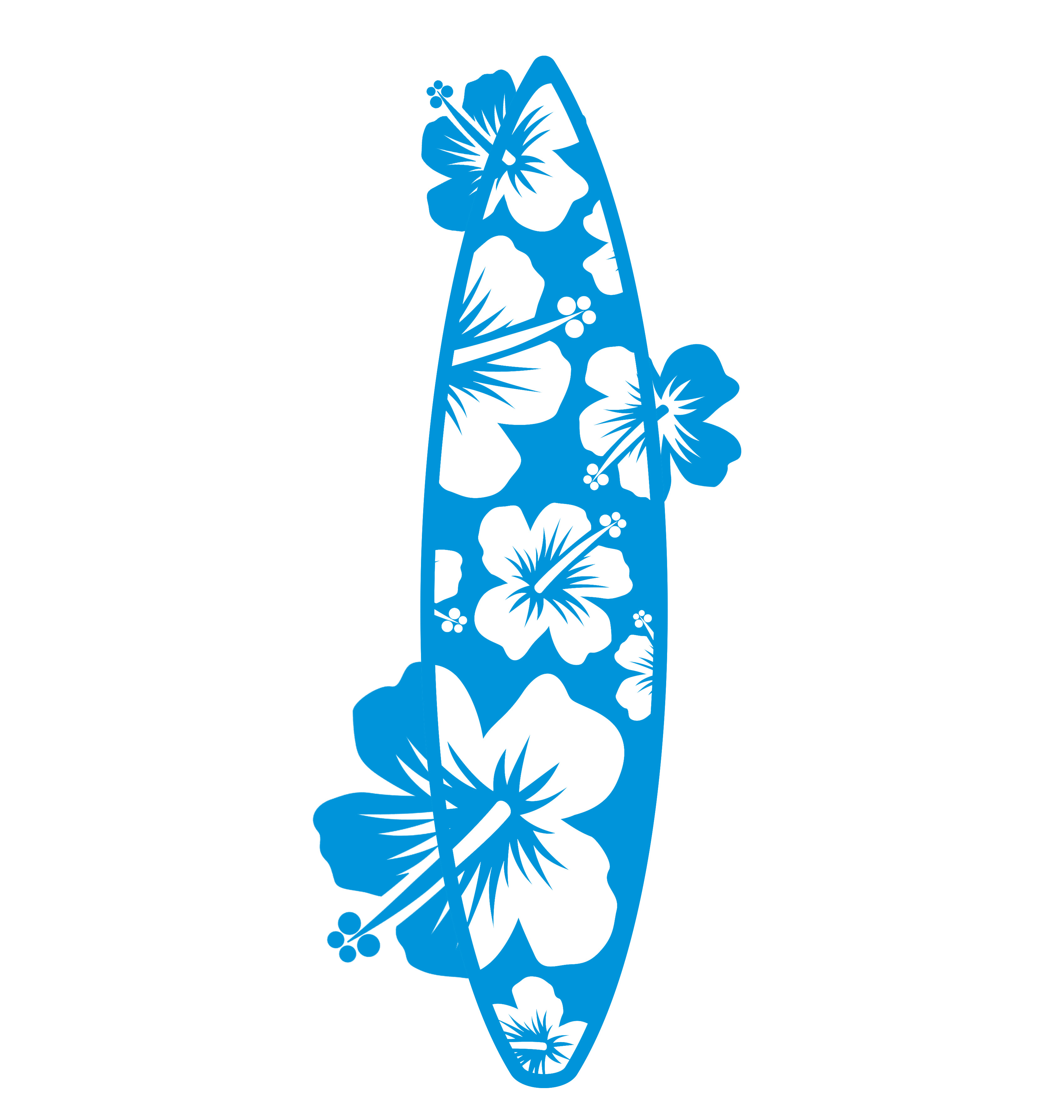 surfboard / Flower sticker