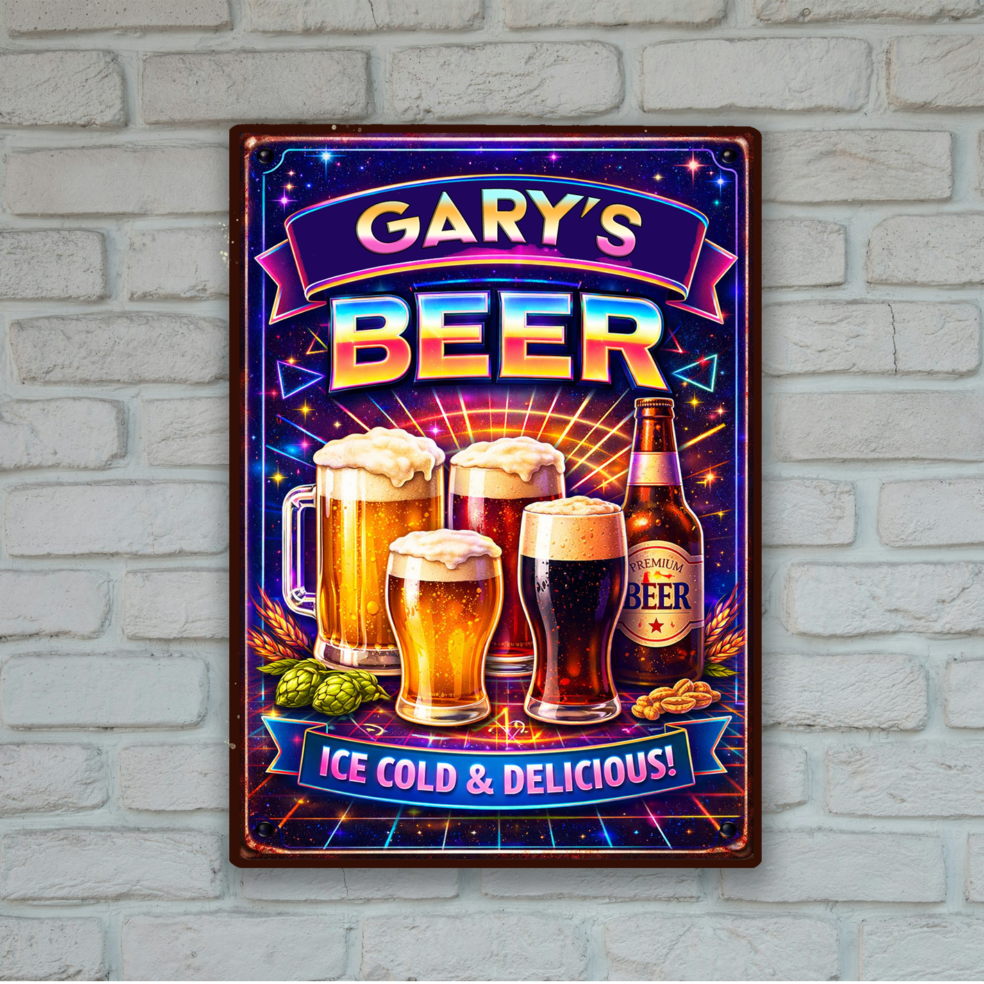 Retro style personalised Bar & Diner themed  Metal Sign - A4 - 4 designs to choose from 