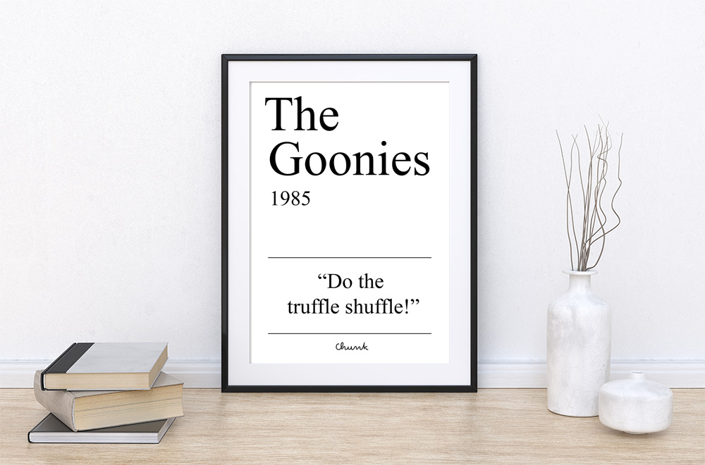 The Goonies A4 card print 