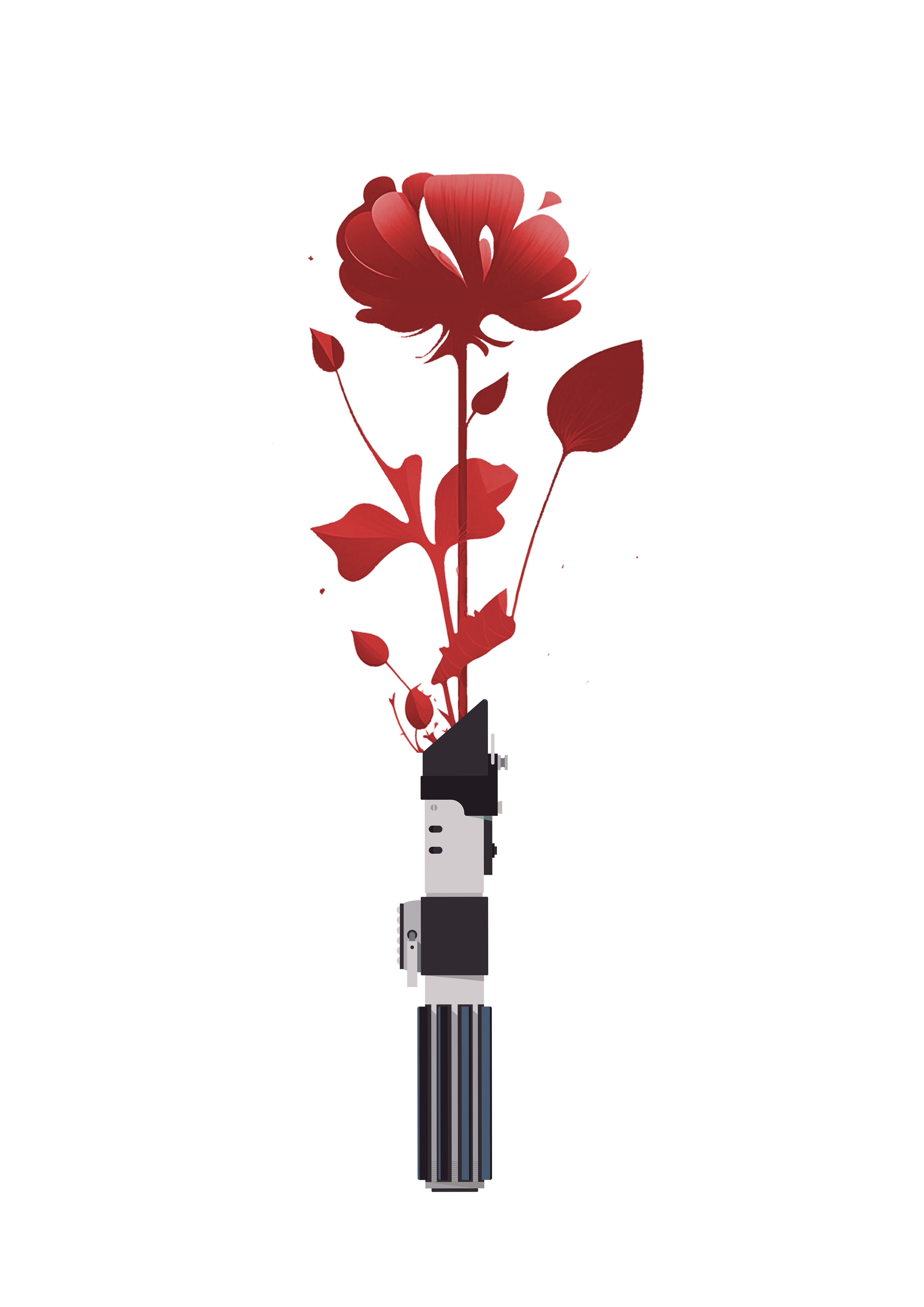 Floral Lightsaber Art Print