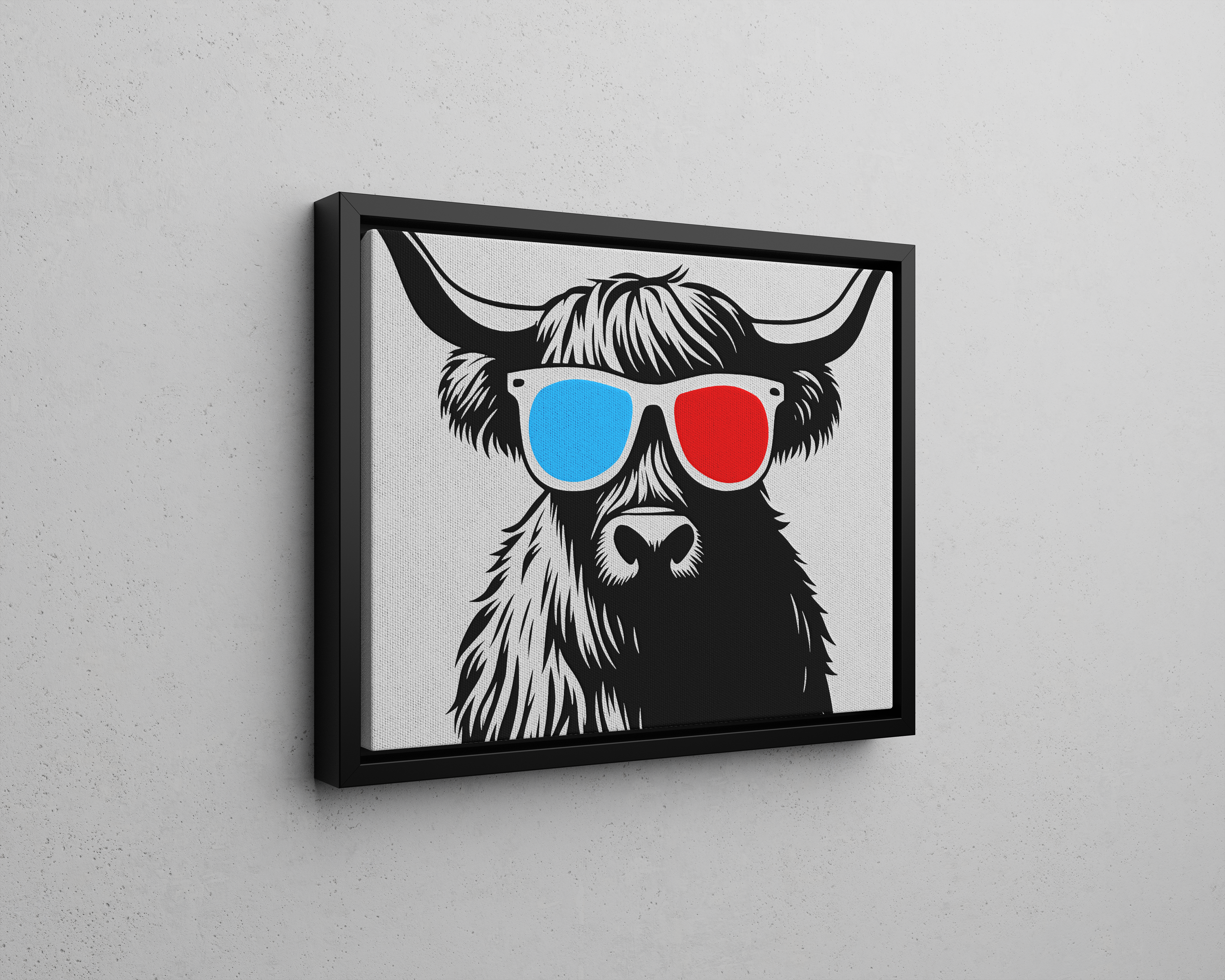 Highland Cow 3D Glasses Print