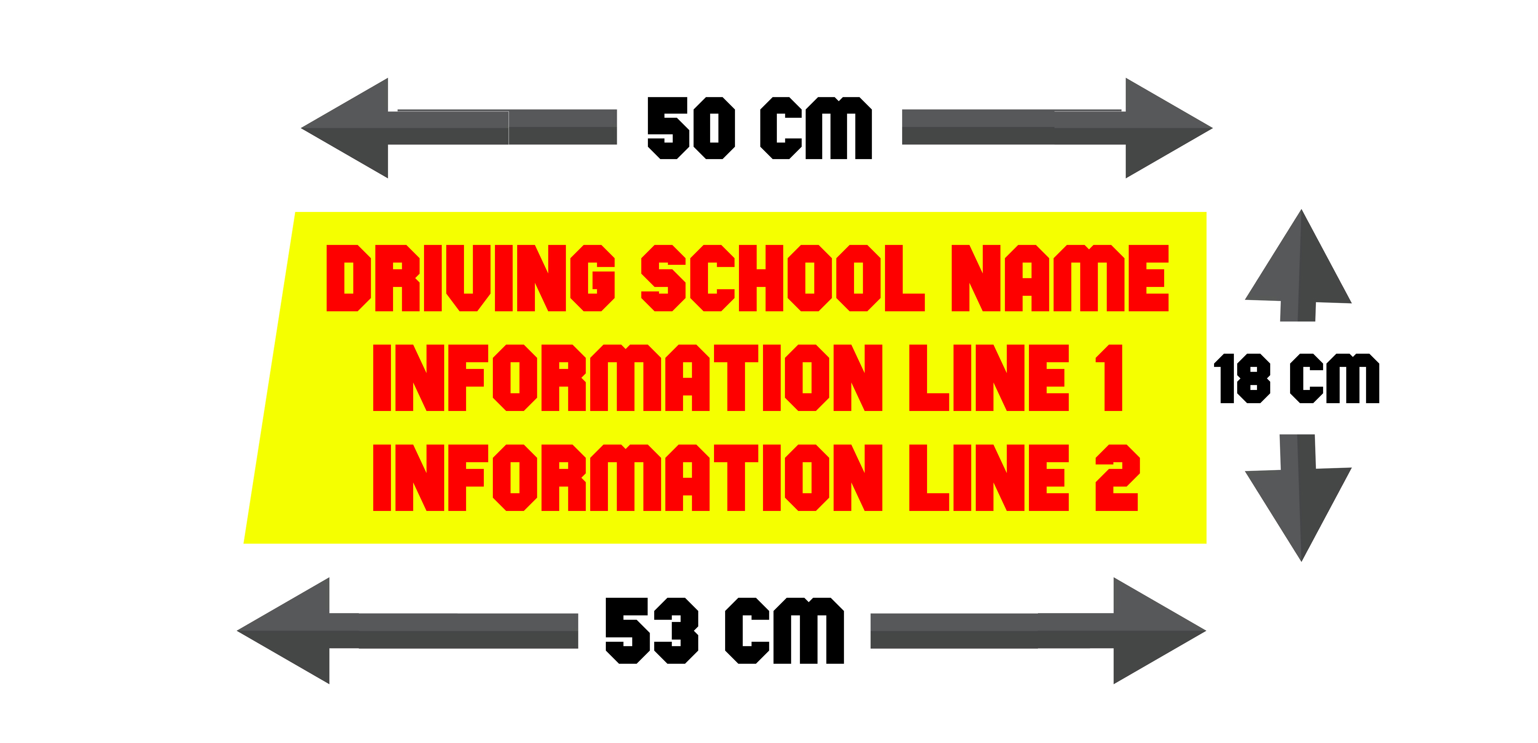 Learner driver top box stickers X2 - front and back printed stickers including 2 legal L plate decals