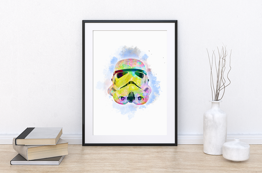 Sci-Fi trooper themed design - A4 printed on 250GSM card