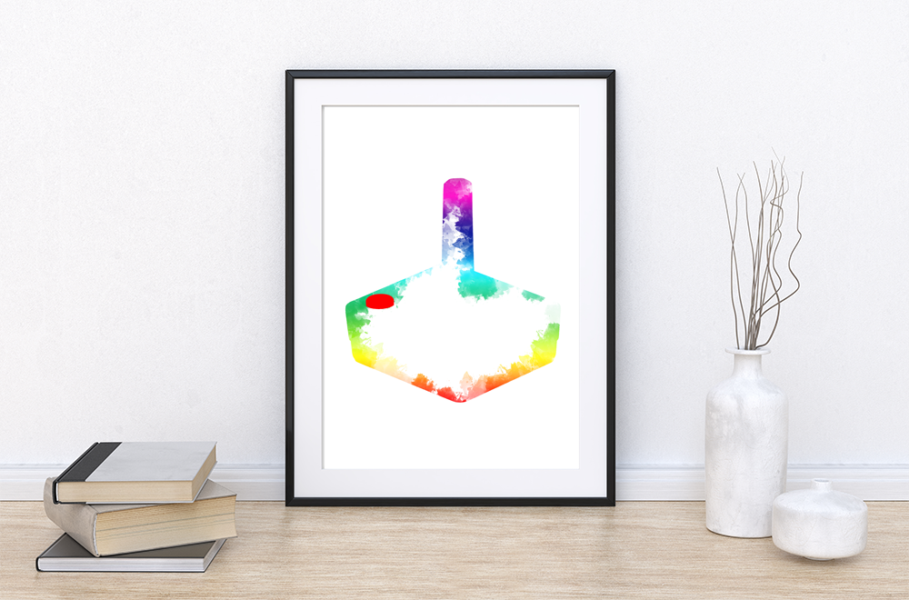 Retro game controller A4  print