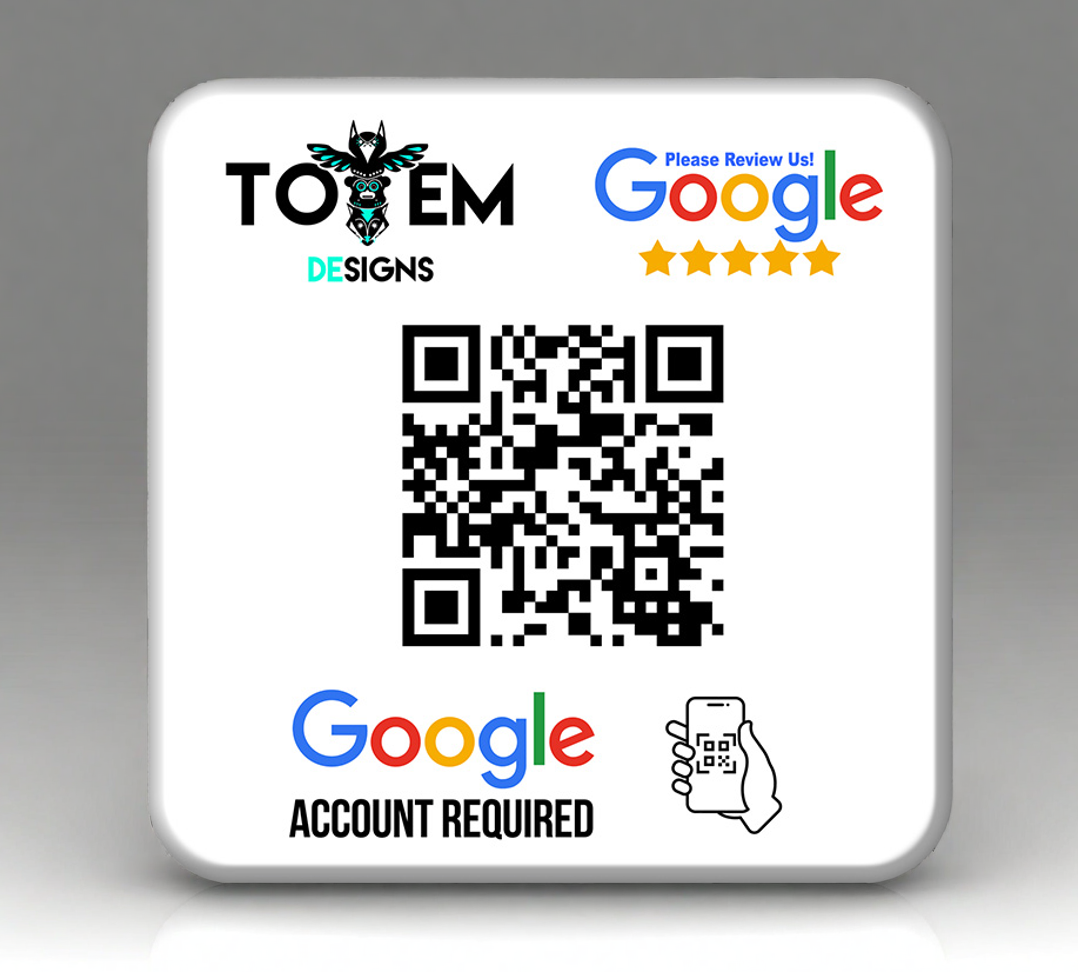Google Review QR link acrylic drink Coasters
