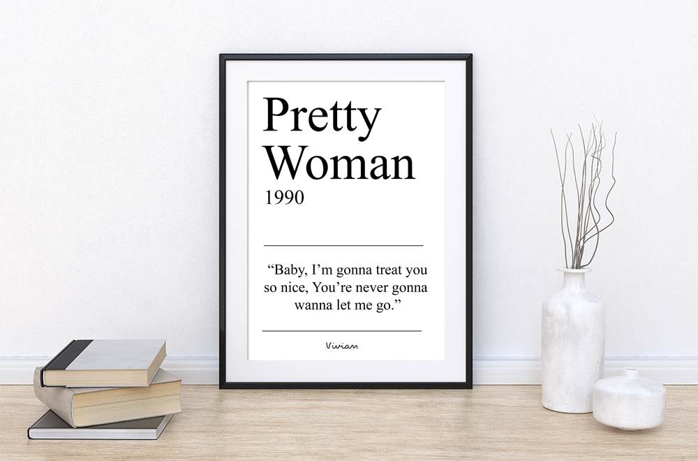 Pretty woman A4 card print 