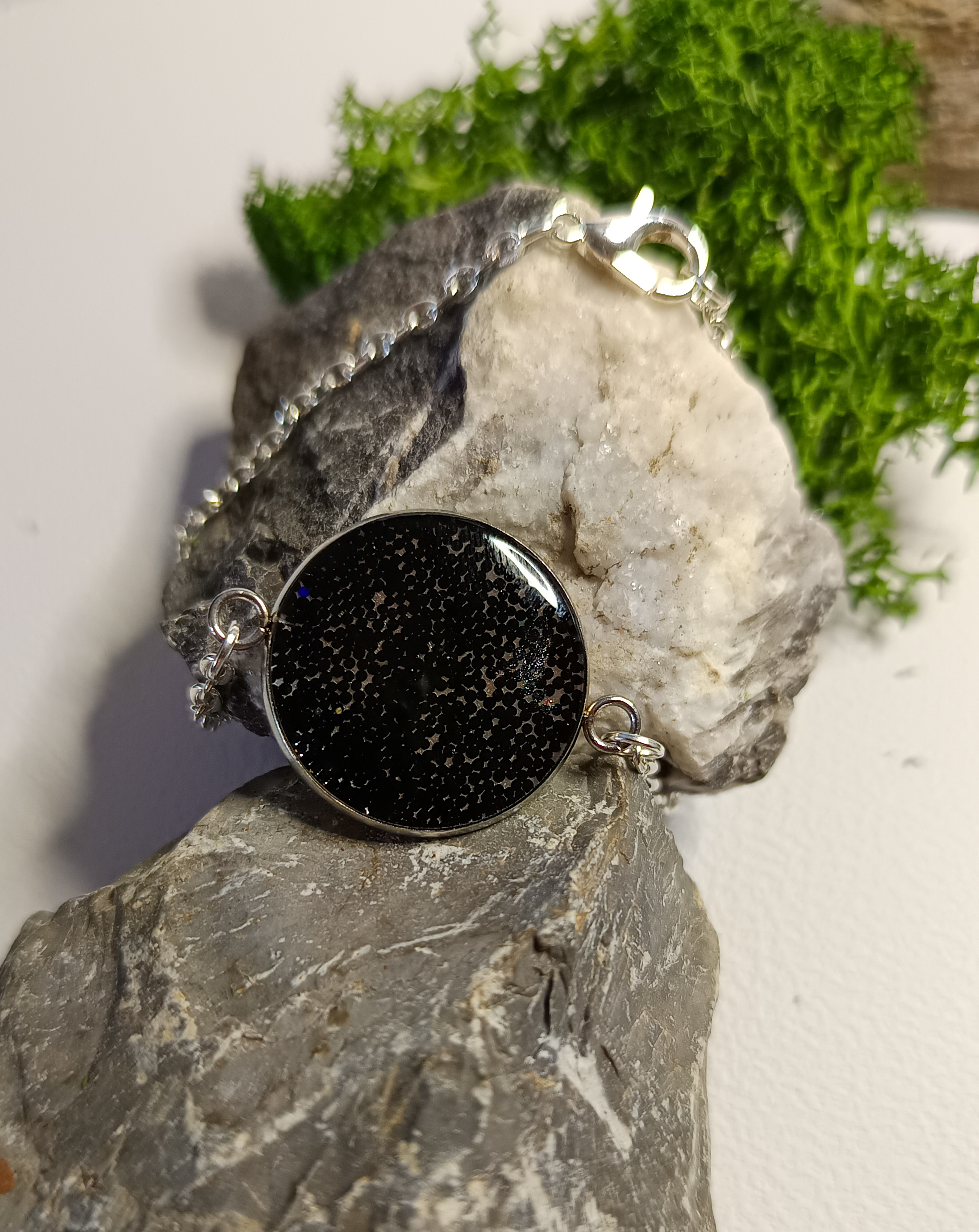 Bracelet pierre noire