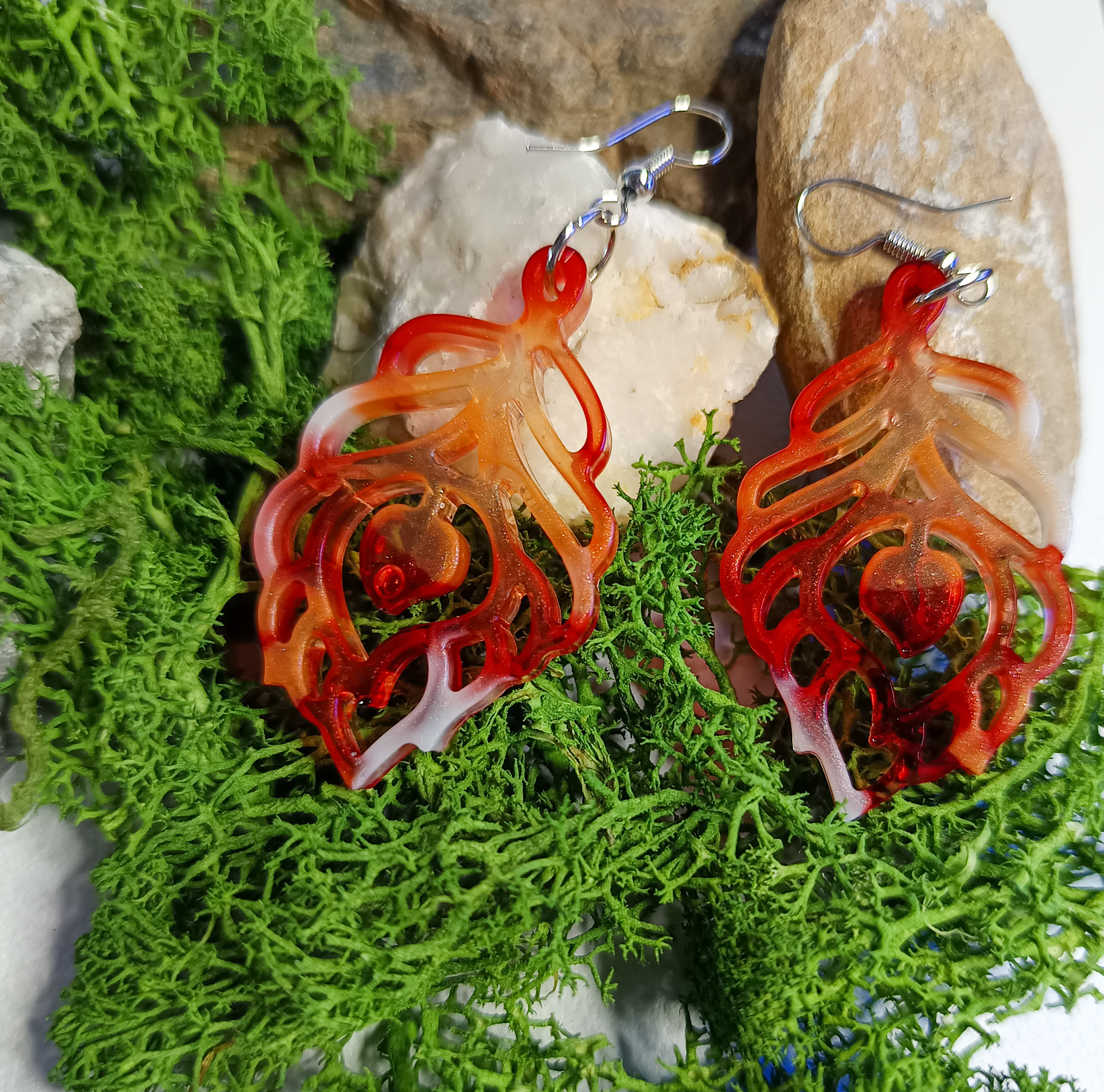 Boucles d'oreilles en résine