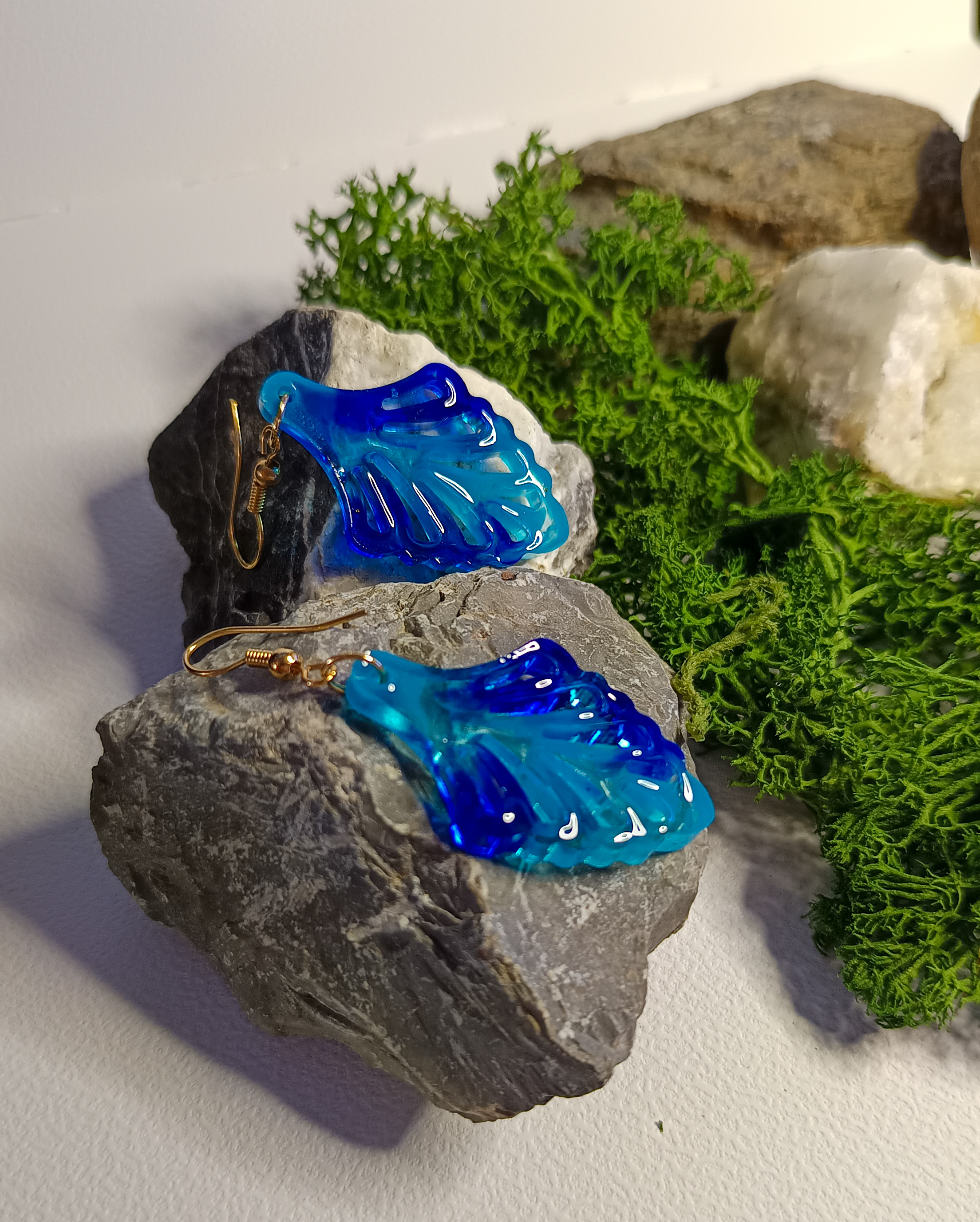 Boucles d'oreilles en résine