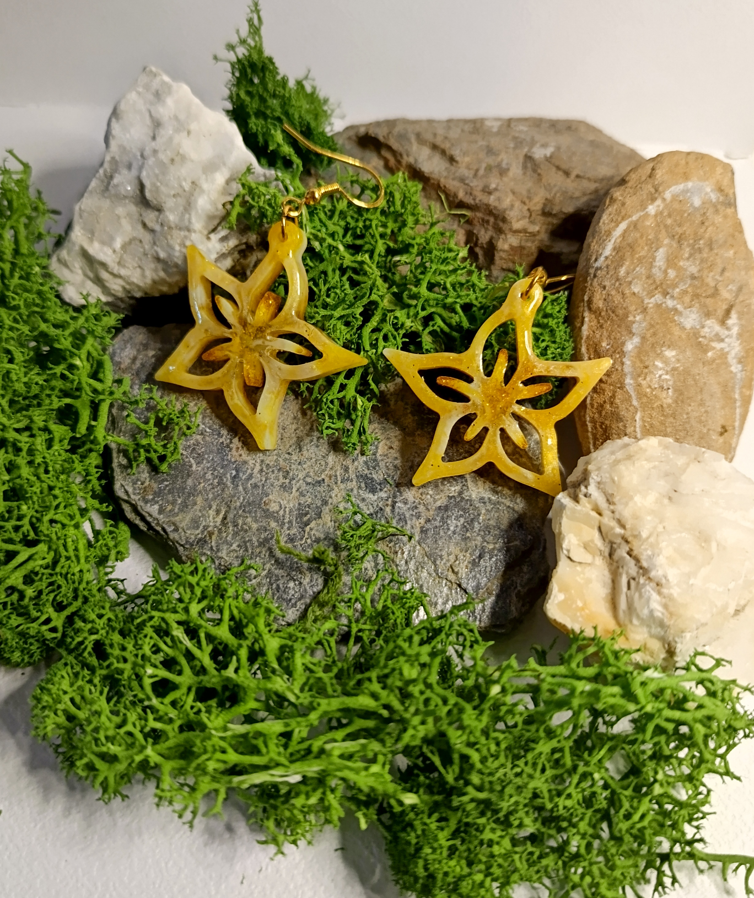 Boucles d'oreilles vanille