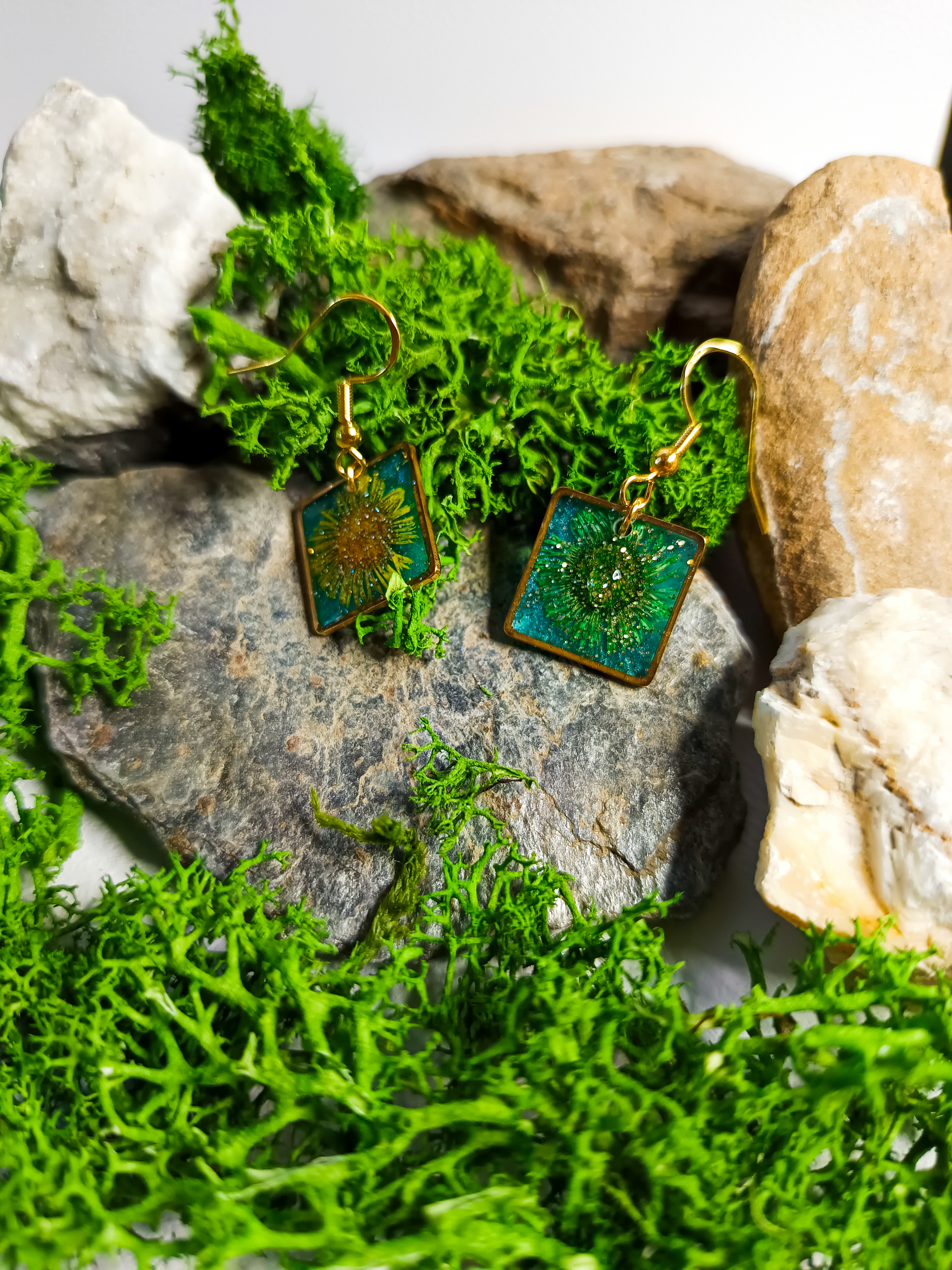 Boucles d'oreilles vertes