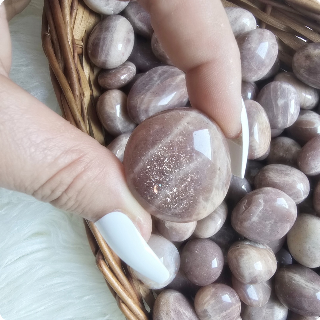 Peach Moonstone Tumbles