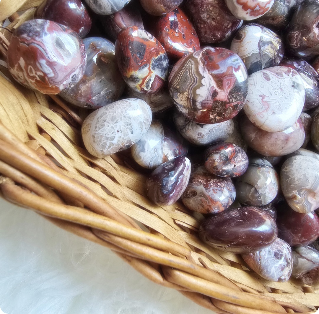 Mexican crazy lace Agate Tumbles