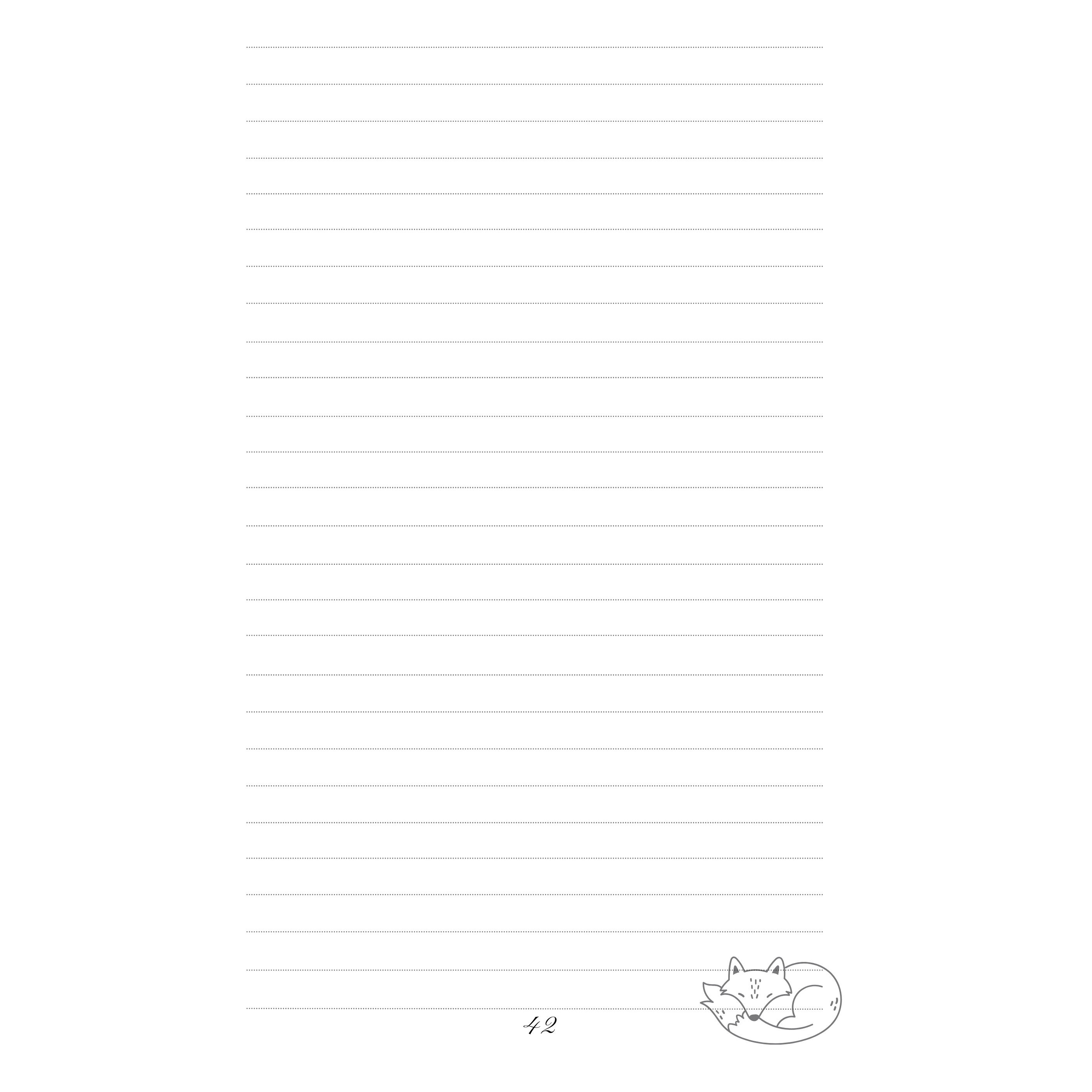 LINED Notebook "FOX"