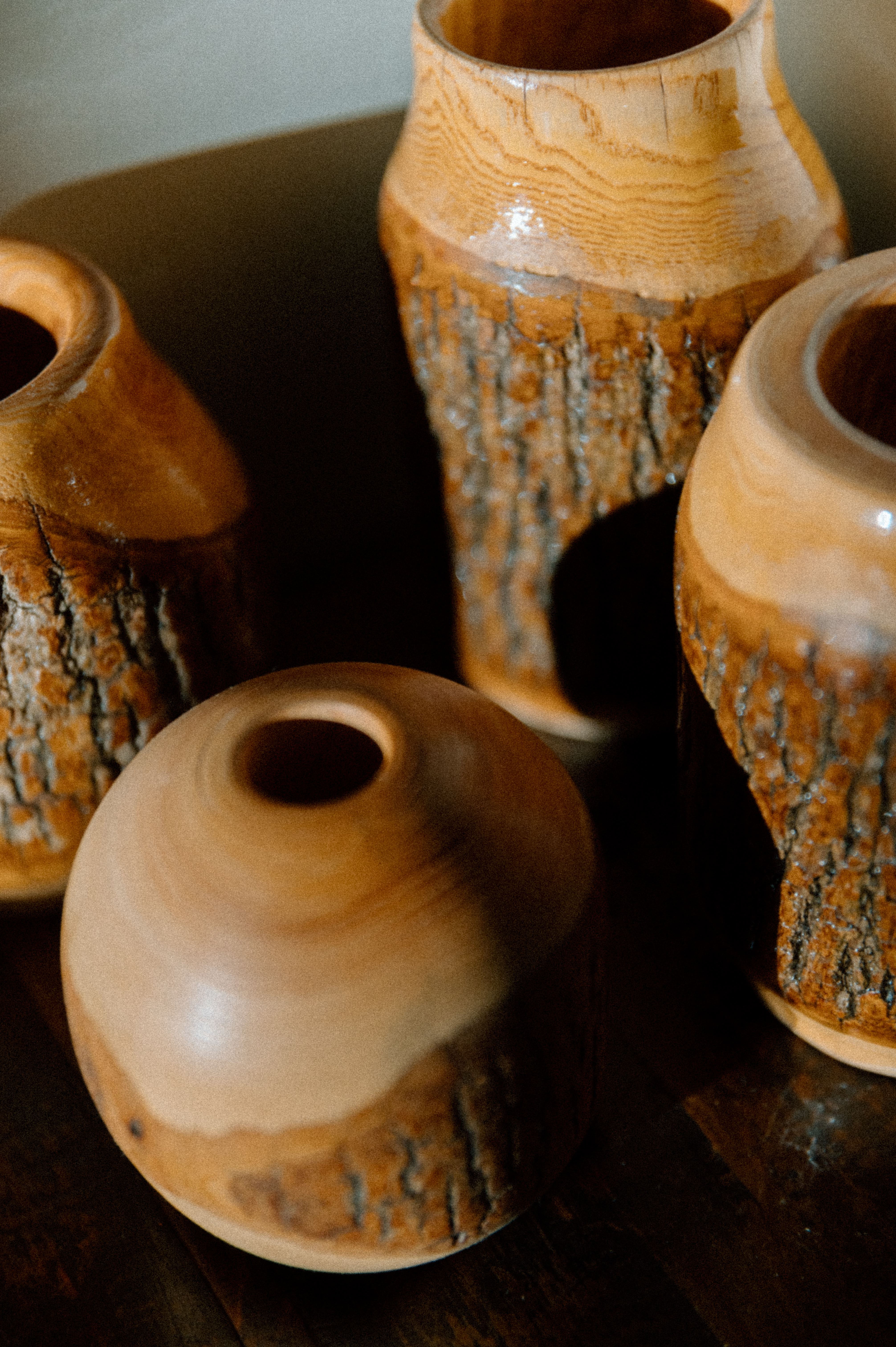 Handcrafted Wooden Vases