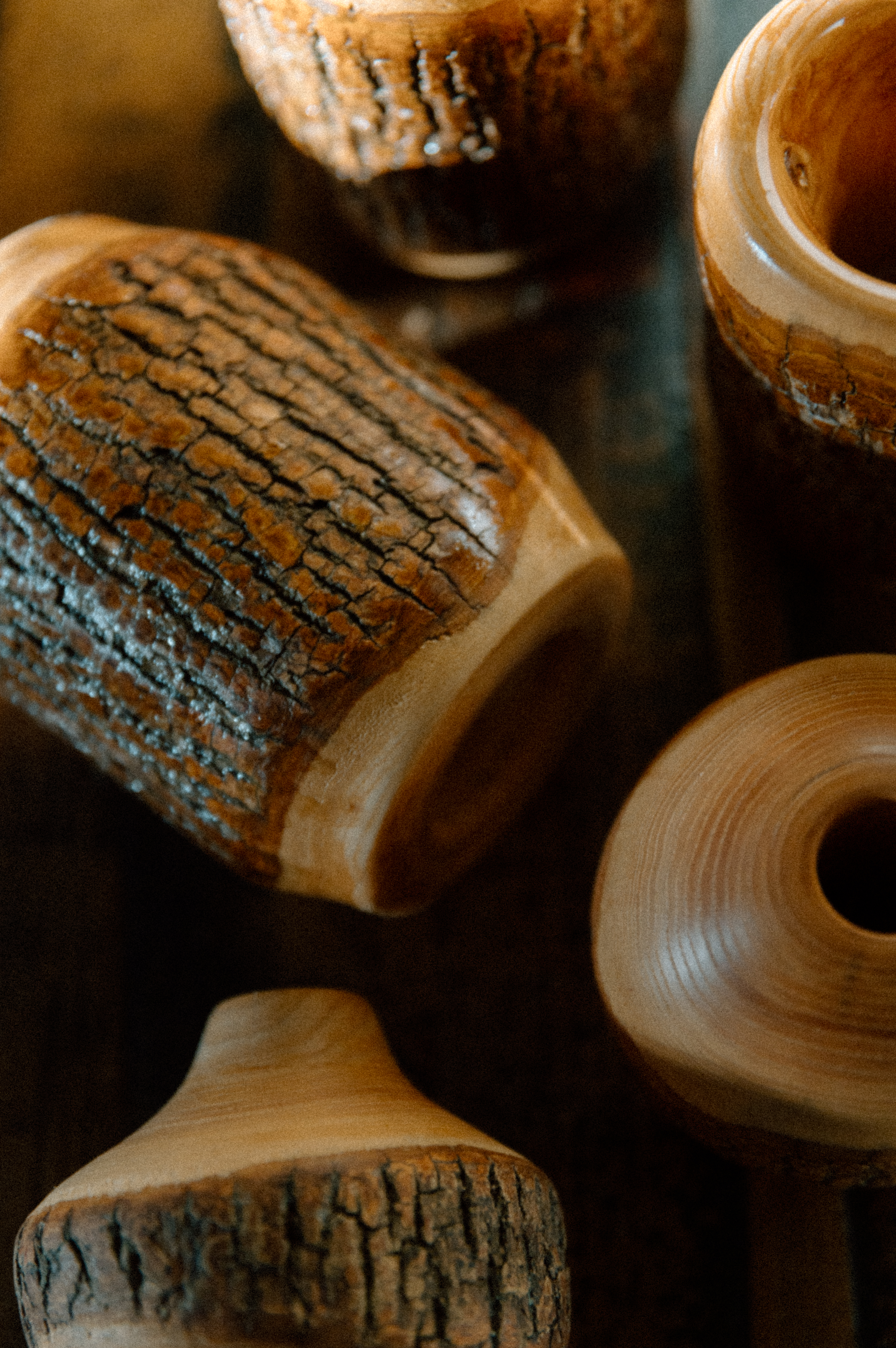 Handcrafted Wooden Vases