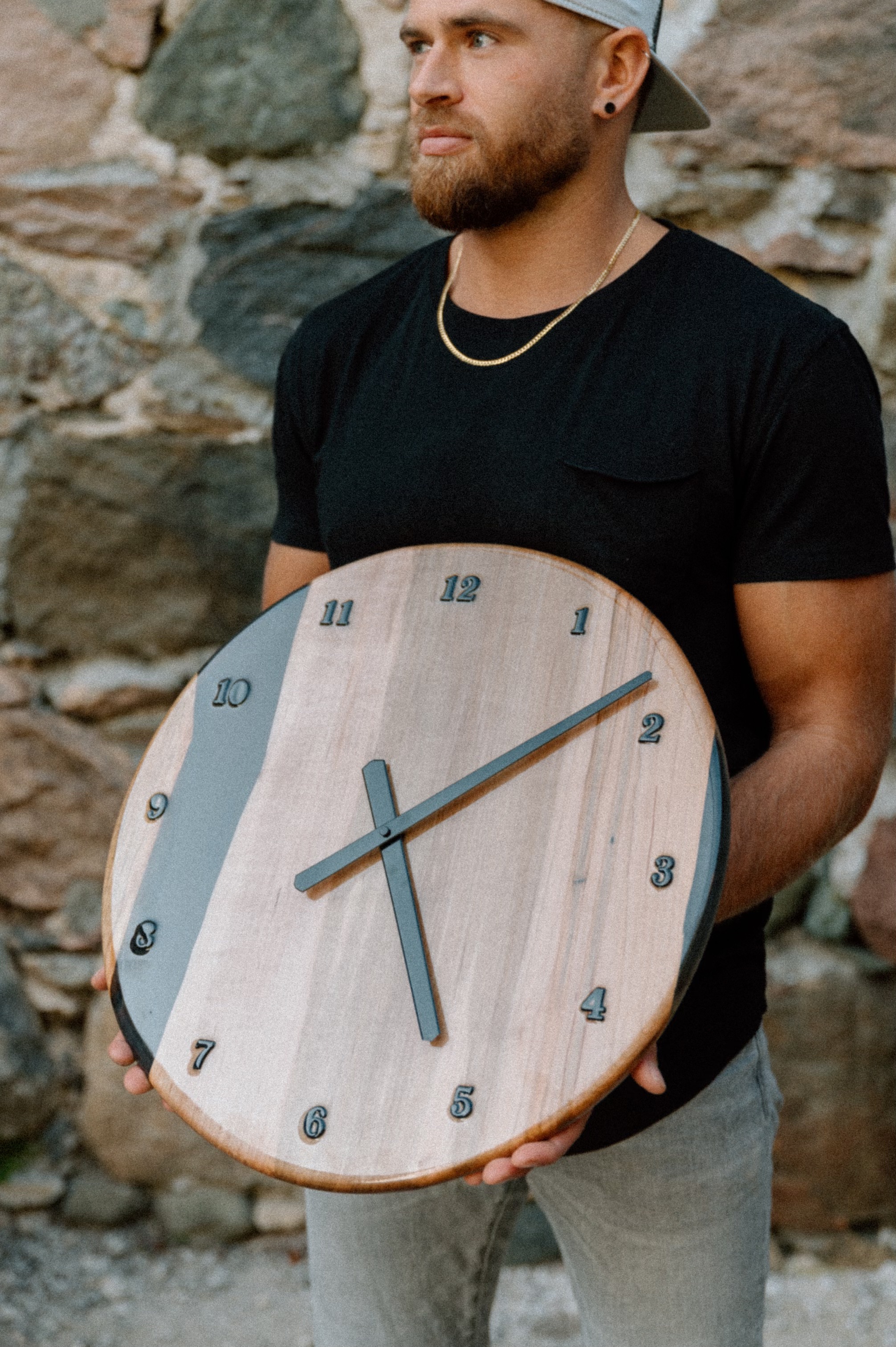 Custom Maple Wood and Epoxy Clock