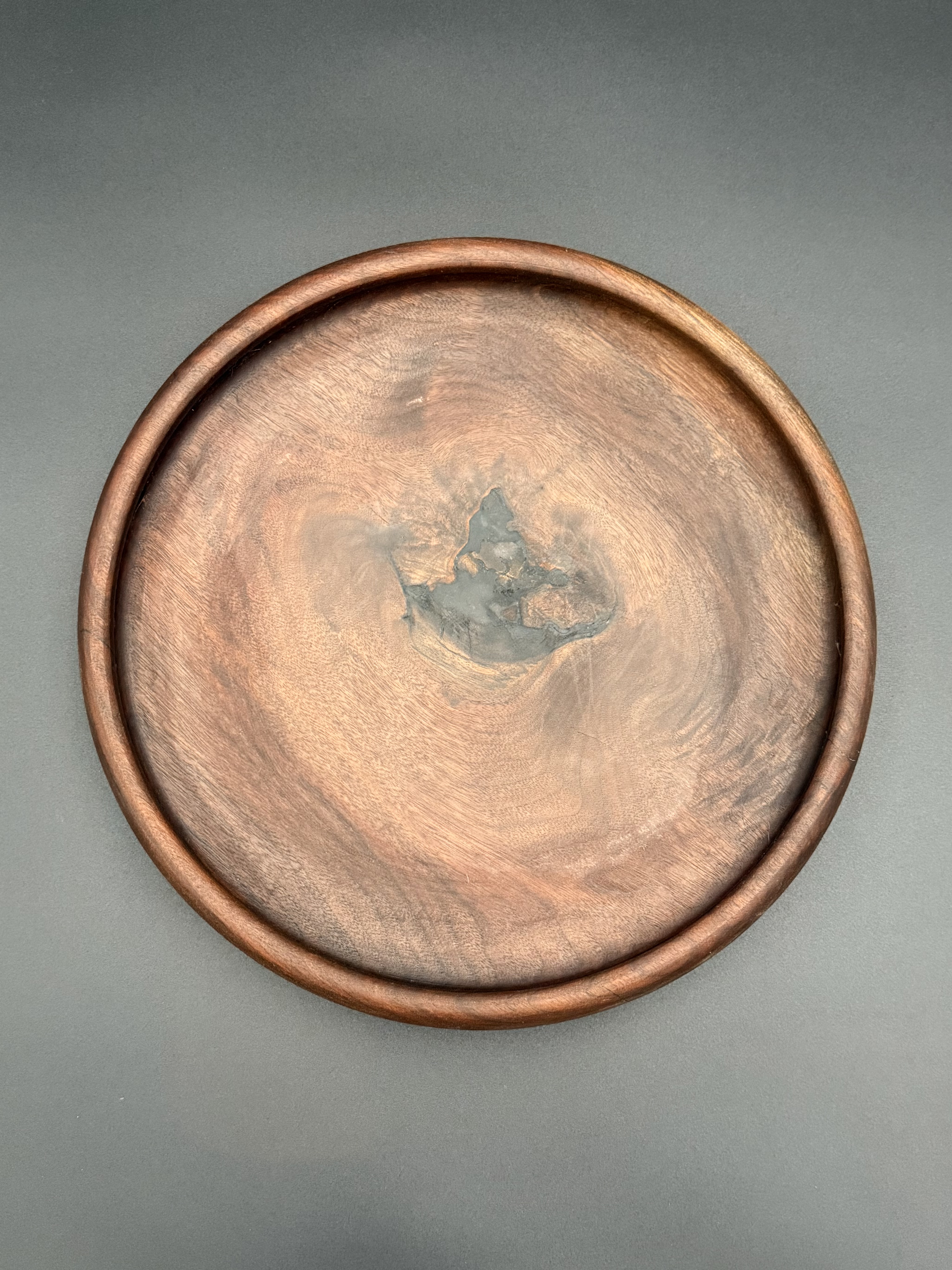 Large Walnut and Epoxy Bowl