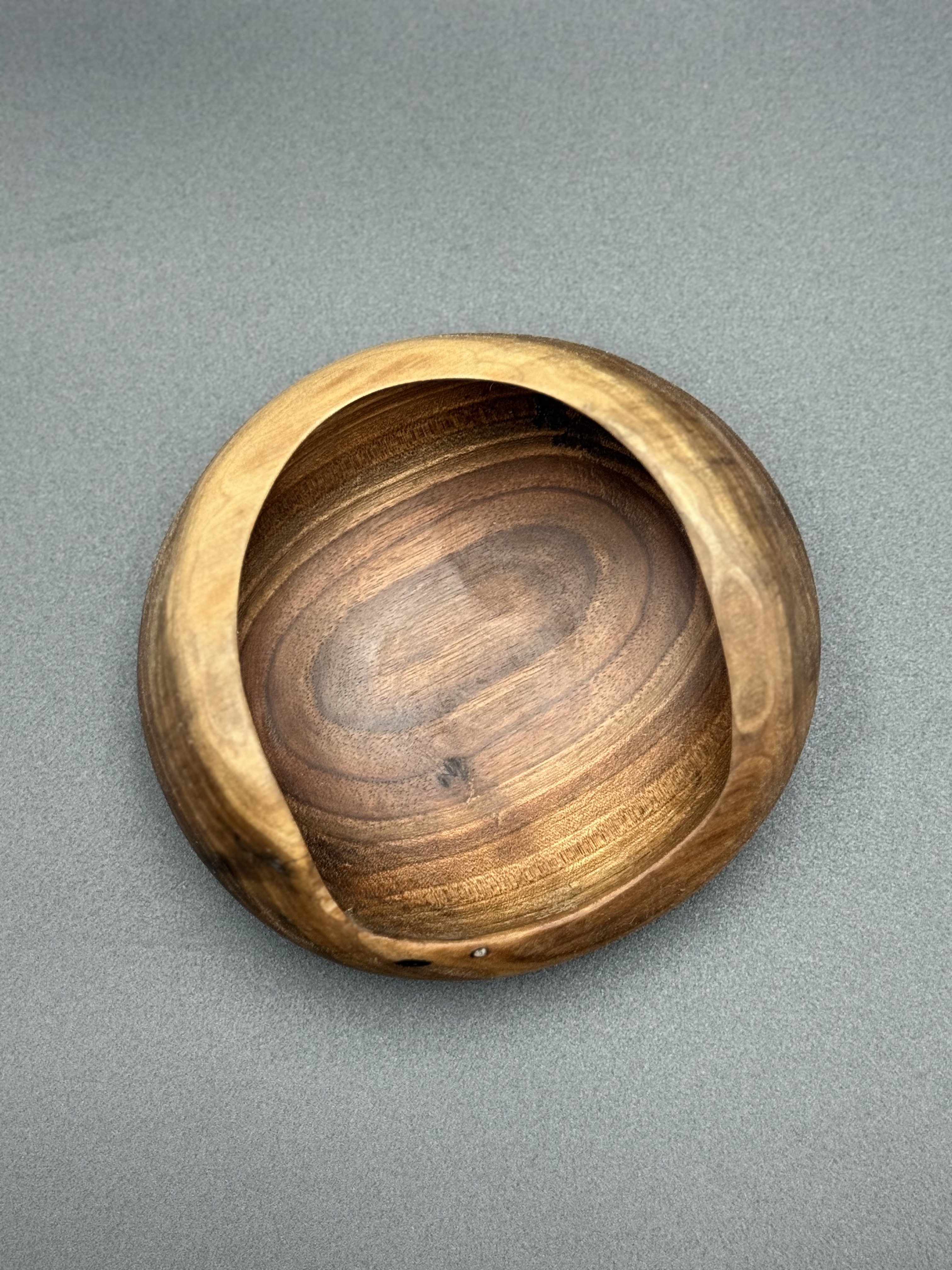 Small Rustic Walnut Bowl