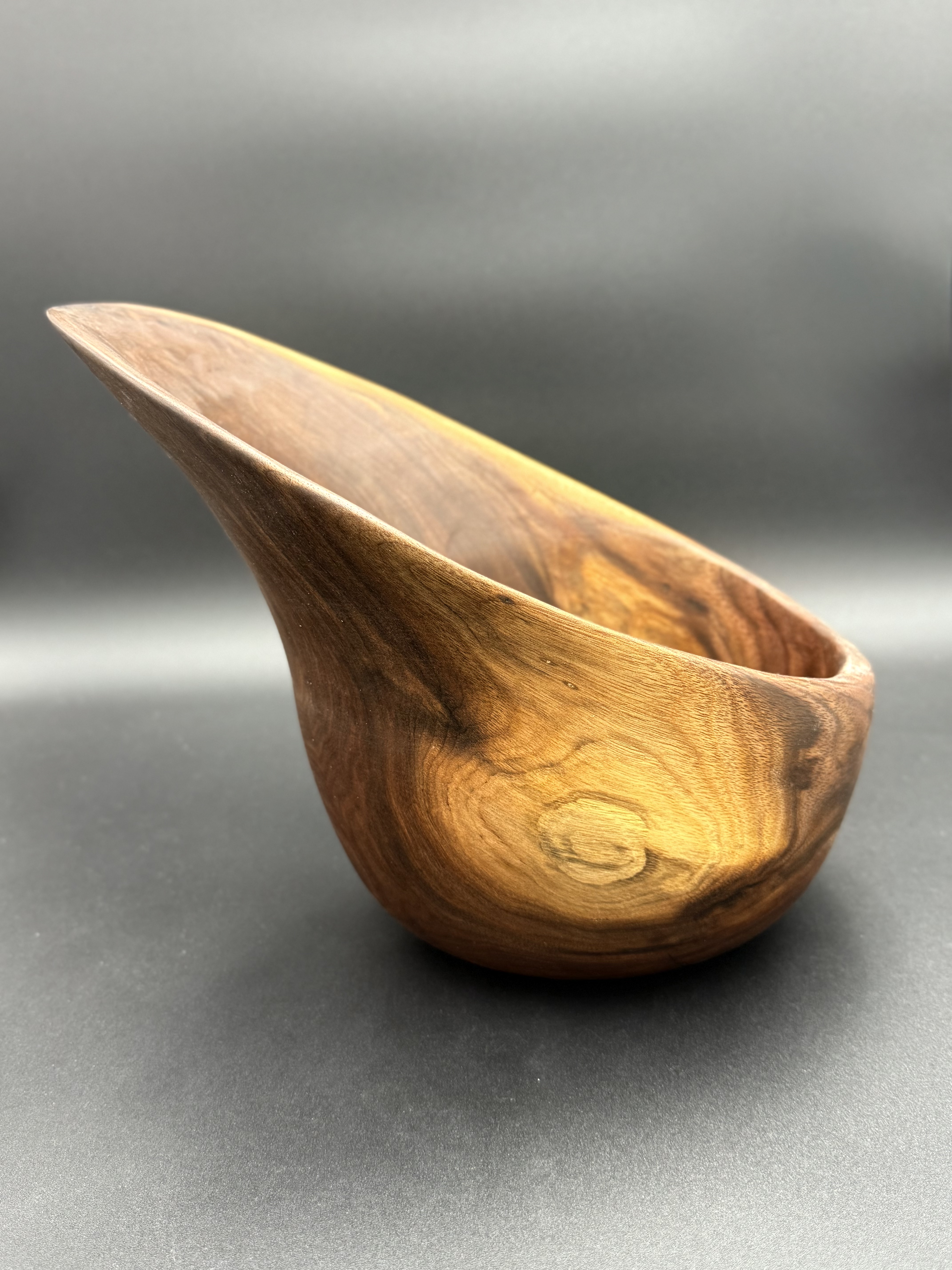 Walnut Slanted Bowl