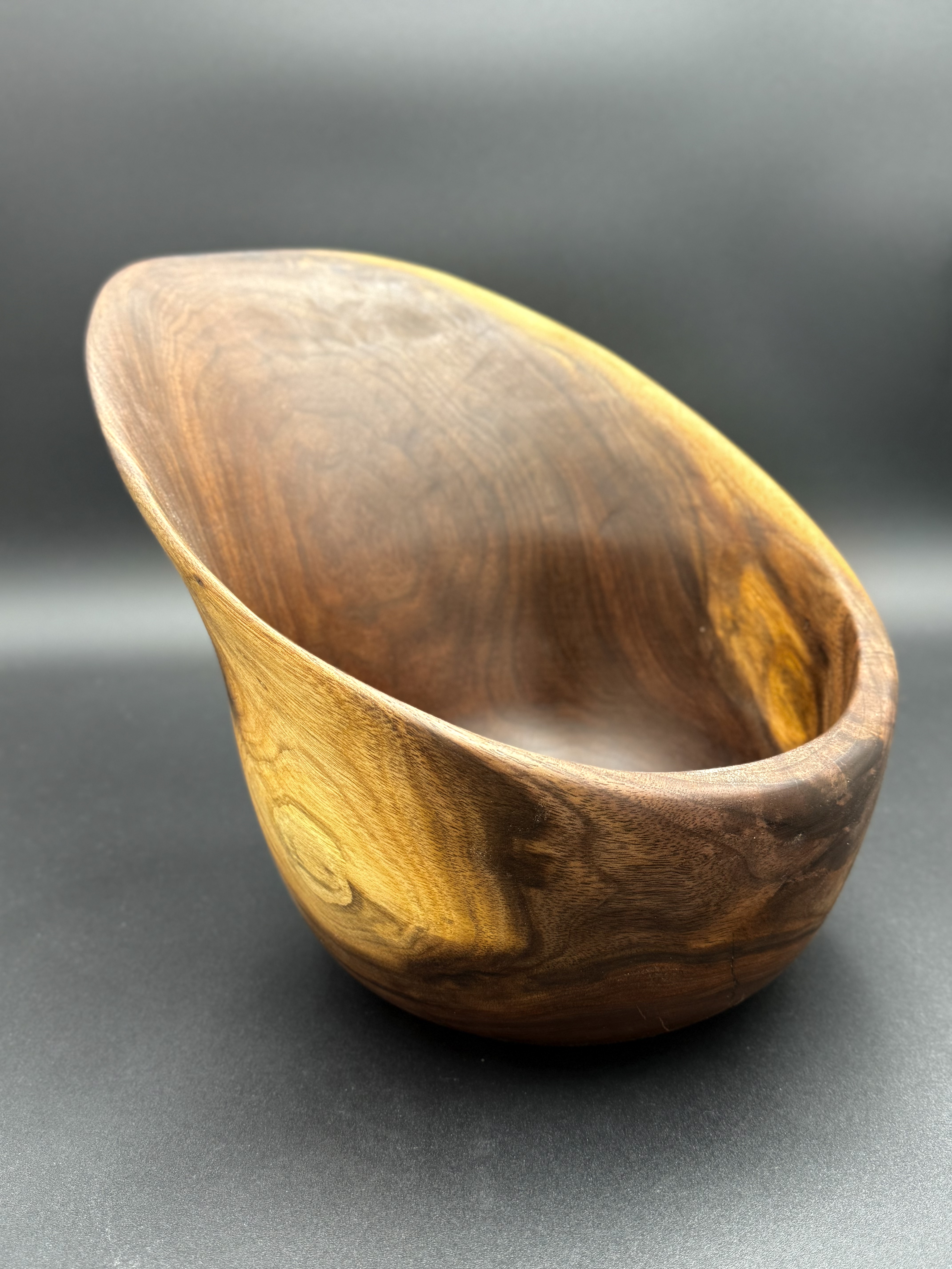 Walnut Slanted Bowl
