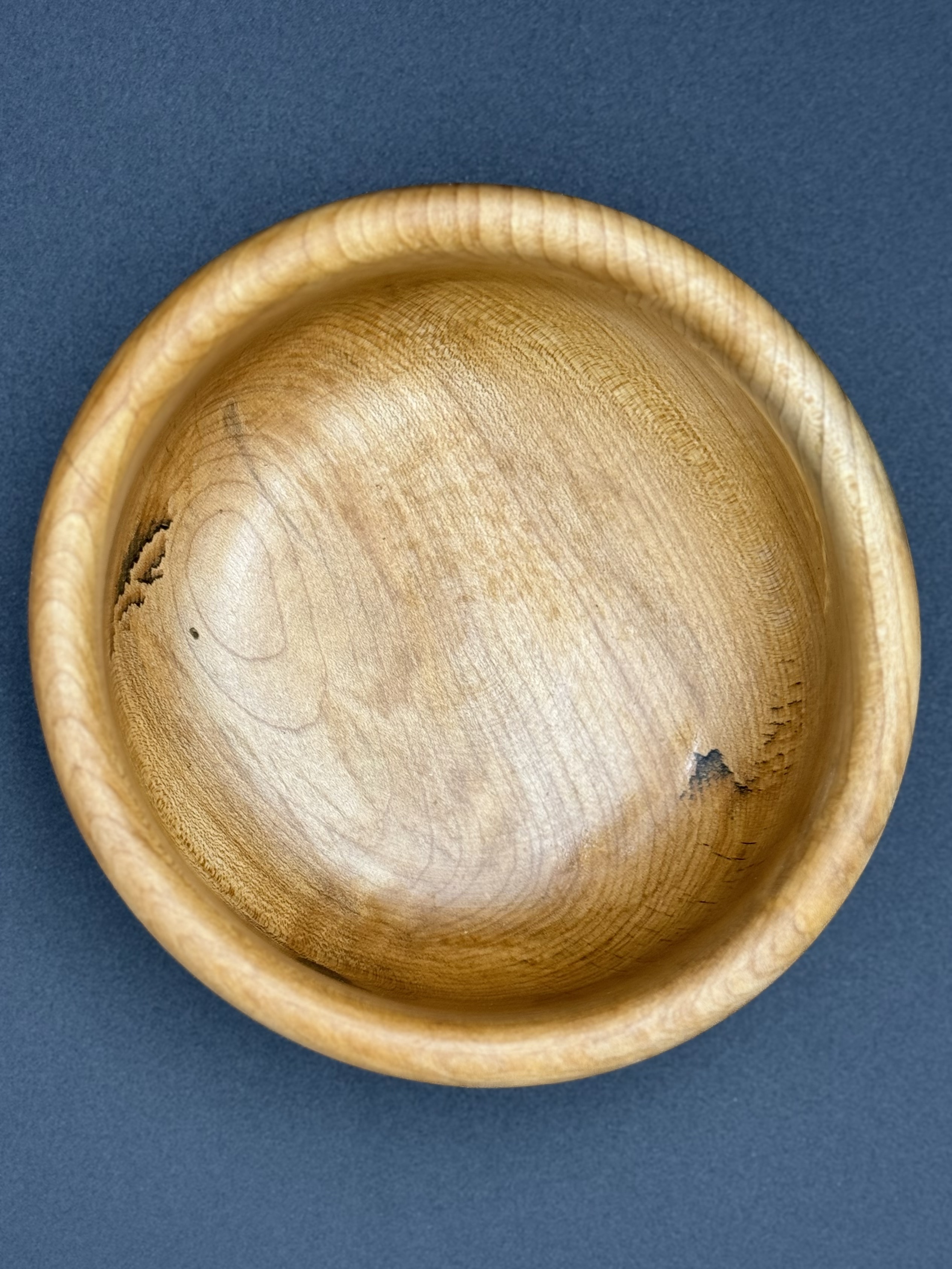 Lipped Maple Bowl with Epoxy Accents