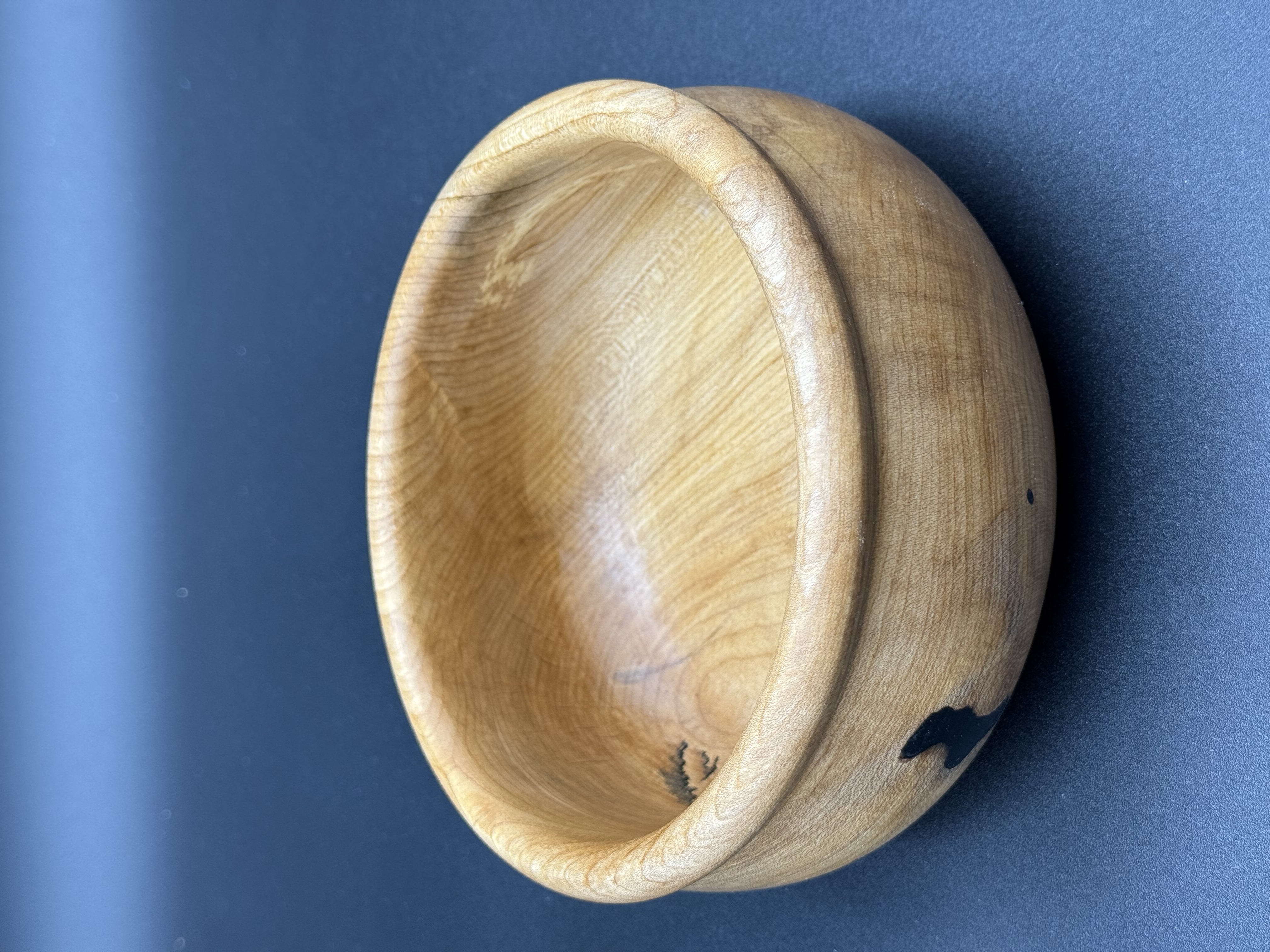 Lipped Maple Bowl with Epoxy Accents