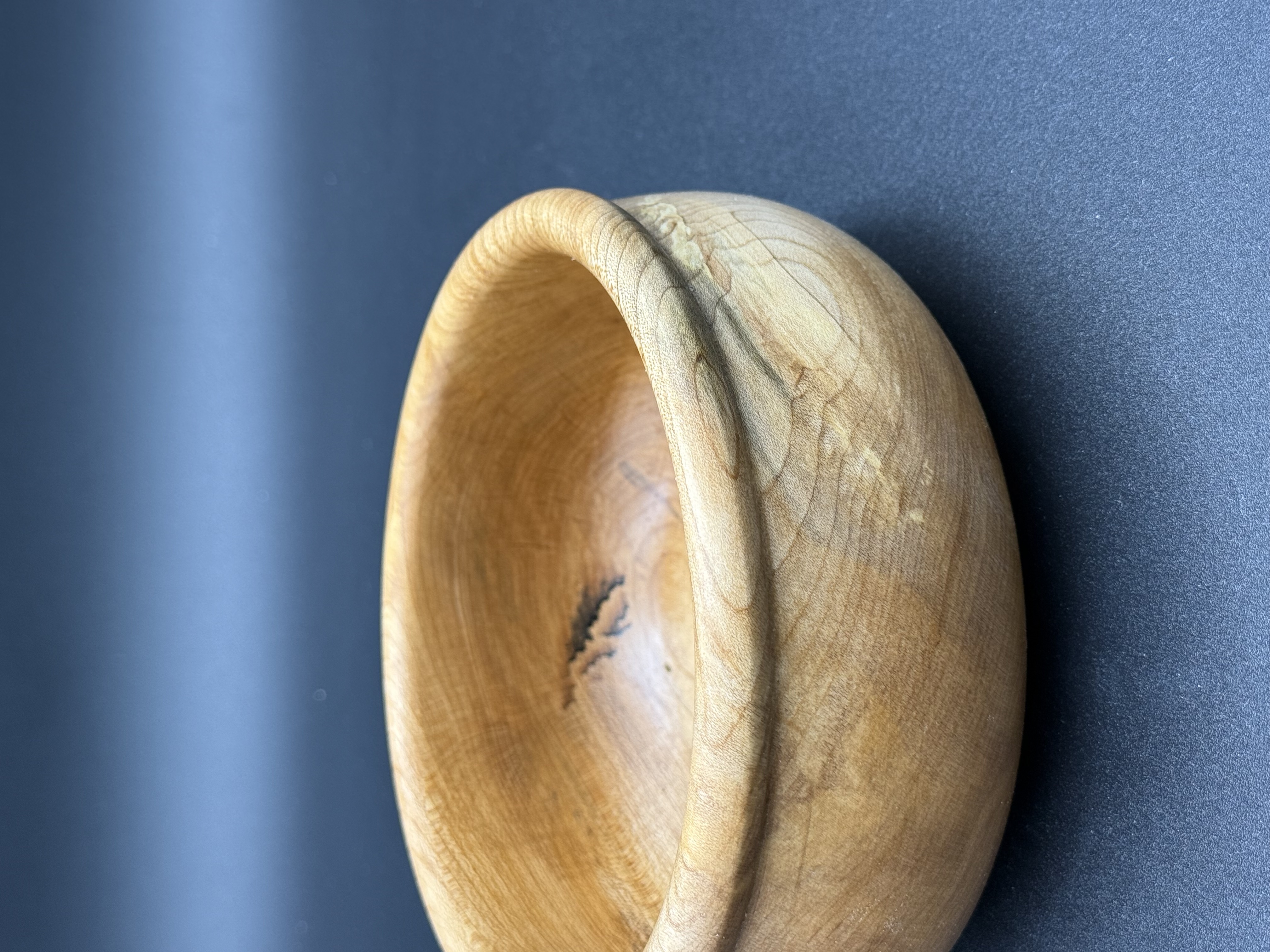 Lipped Maple Bowl with Epoxy Accents