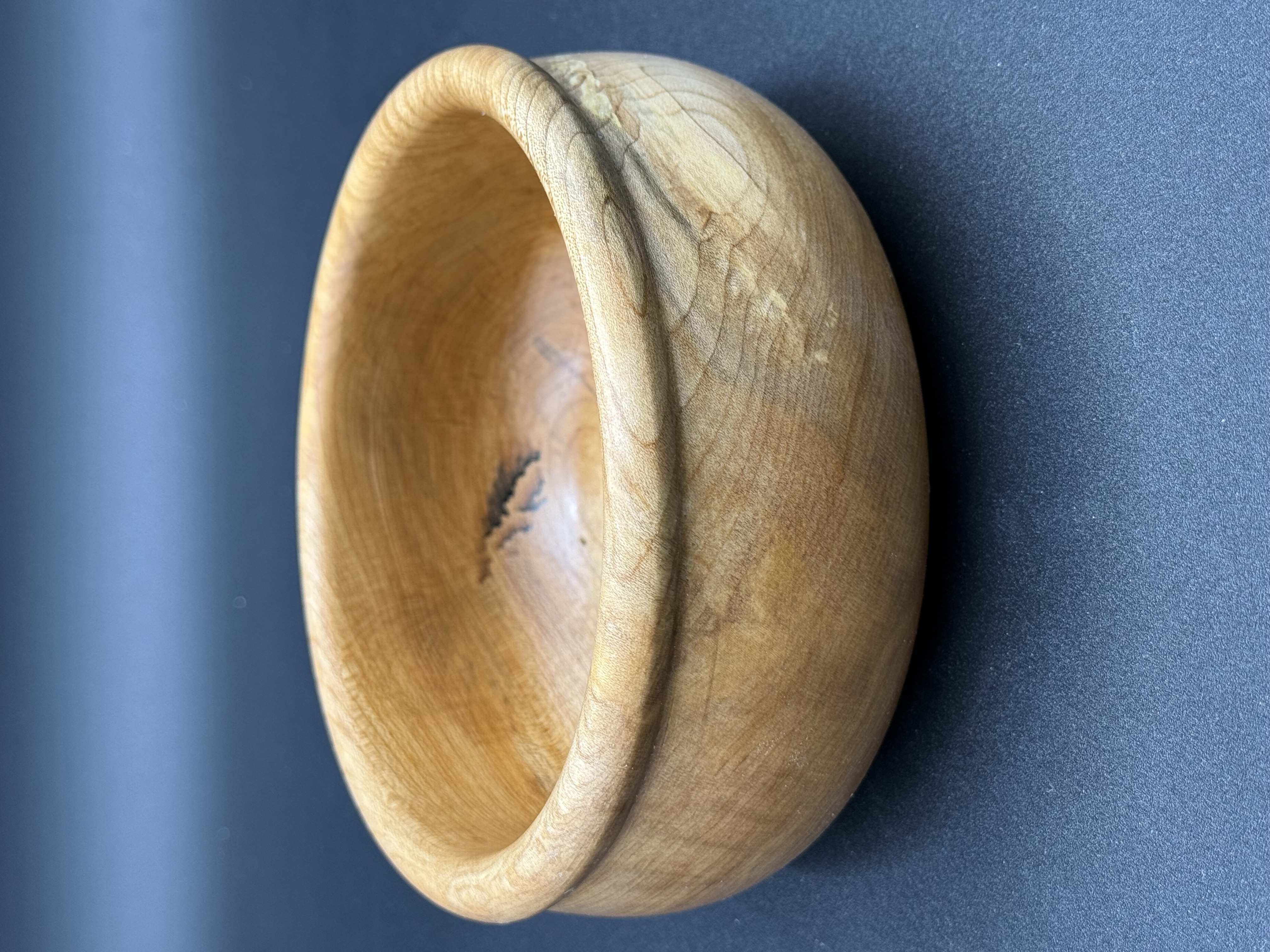 Lipped Maple Bowl with Epoxy Accents