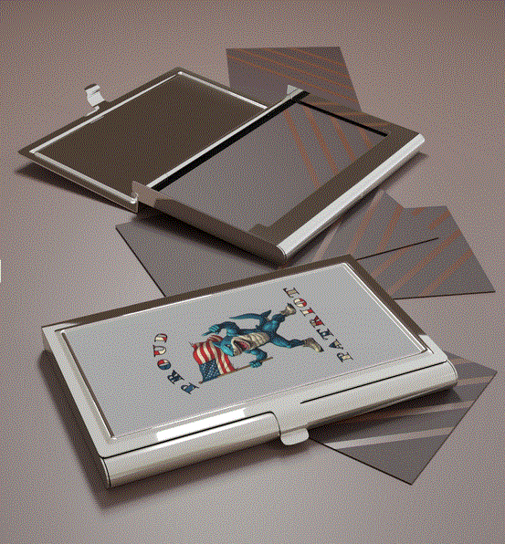 Business Card Holder - Proud Patriot Shark