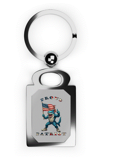 Keyring - Proud Patriot Shark