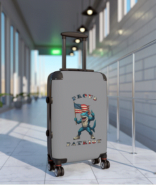 Suitcases - Proud Patriot Shark Design