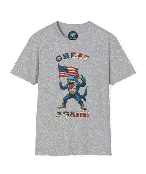 Graphic Tee - Great Again Shark T-Shirt
