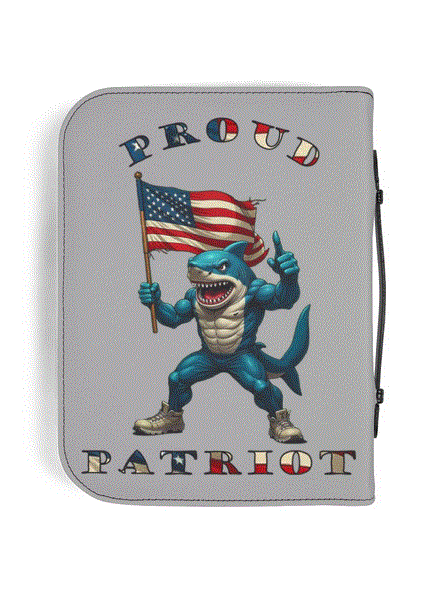 Bible Cover - Patriotic Shark Design