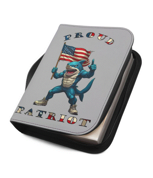 Bible Cover - Patriotic Shark Design