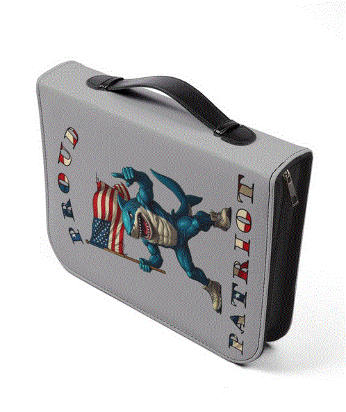 Bible Cover - Patriotic Shark Design