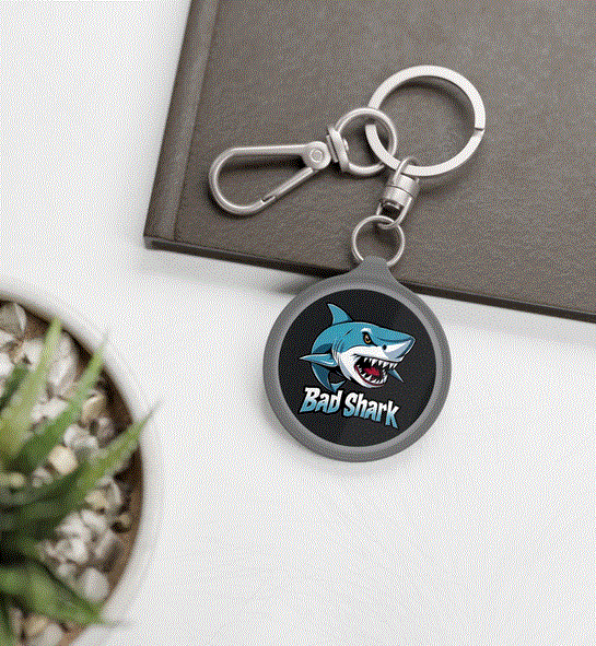 Keyring Tag - Bad Shark Design