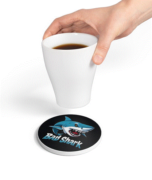 Ceramic Coaster - Bad Shark