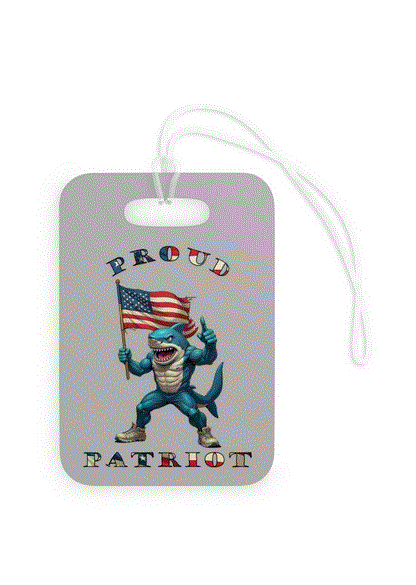 Luggage Tag - Proud Patriot Shark