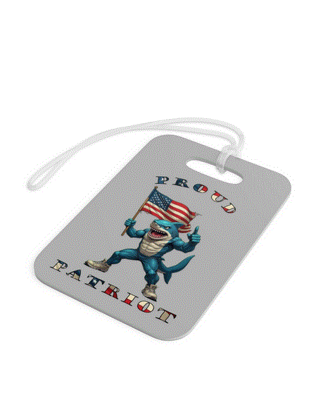 Luggage Tag - Proud Patriot Shark