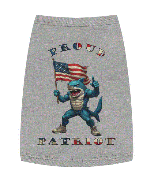 Pet Tank Top - Proud Patriot Shark Design