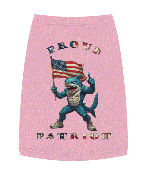 Pet Tank Top - Proud Patriot Shark Design