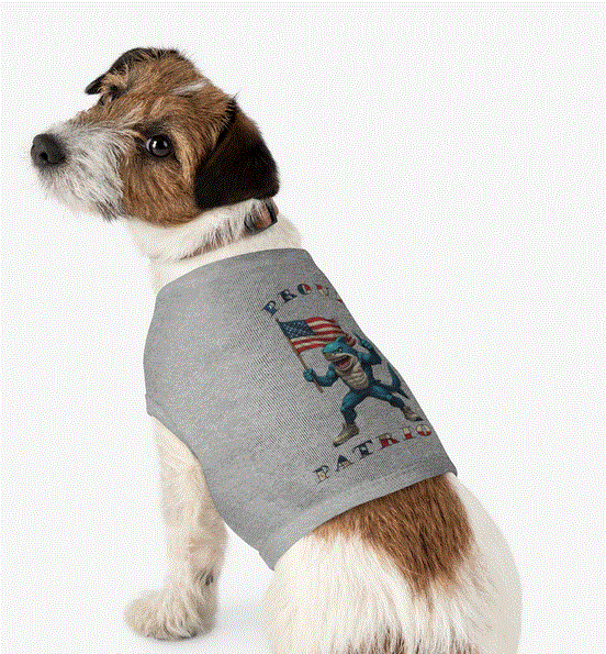 Pet Tank Top - Proud Patriot Shark Design