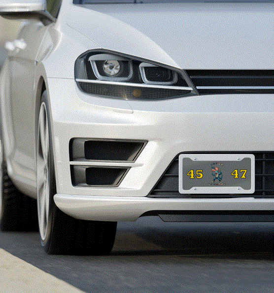 License Plate - Commemorative 45 47 Proud Patriot Shark Design