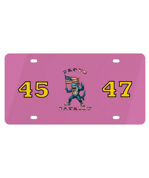 License Plate - Commemorative 45 47 Proud Patriot Shark Design